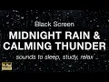 Download Lagu Midnight Rain \u0026 Calming Thunder Sounds for Sleeping - Black Screen Rain to Sleep, Study, Relax