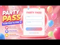 Balloon Party Pass Login Form Using HTML CSS JAVASCRIPT