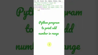 python program to print odd number in range