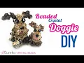 Make the super cute beaded crystal doggie minifig free beading tutorial beading pattern