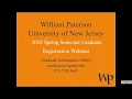 WPGrad Registration Webinar - Spring 2018 Semester