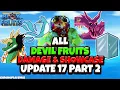 All Devil Fruit Damage and Showcase 600 Mastery - Blox Fruits Update 17 Part 2 Roblox