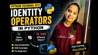 Identity Operators in Python is and is not Explained Python Tutorial for Beginners