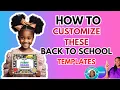 Customize BAck To School Editable Templates in Canva