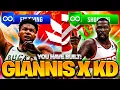 NEW KEVIN DURANT x GIANNIS ANTETOKOUNMPO BUILD NBA 2K24 NEXT GEN BIG MAN POWER FORWARD BUILD 2K24