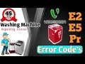 con top load washing machine all error codes e2 Pr e5