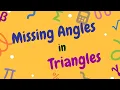 Missing Angles in Triangles How to Find the Third Angle in a Triangle Geometry