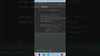 How To Create JTable in Java Using Swing Error - programming