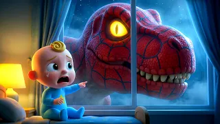 dinosaur at the window spooky dinosaur song for kids goyoyo kids
