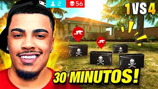 MEIA HORA LIMPANDO O MAPA SOLO vs SQUAD - FREE FIRE MOBILE