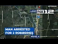 Man arrested for 2 robberies after being found in Albany