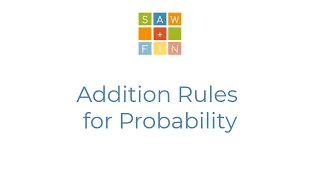 Statistics 4 2 - Addition Rules for Probability Complements Unions Mutually Exclusive Events