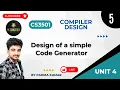 4 5 Design of a Simple Code Generator Compiler Design CS3501 Anna university R2021