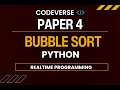 Bubble Sort in Python A2 Computer Science Step-by-Step Tutorial