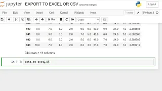 3 Data exporting to excel or csv from Python