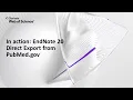 In action EndNote 20 Windows Direct Export from PubMed gov