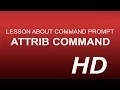 Lesson about Command Prompt Attrib Command - HumanDoubts