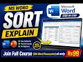 MS Word Sorting Option Tutorial Sort Text Numbers Tables Microsoft Word Complete Guide