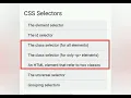 Lesson 2b CSS selectors