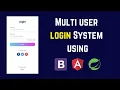 Multi user login system using angular Login System Angular authentication application