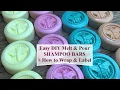 Simple DIY - How to Make Melt Pour SHAMPOO Bars Wrapping Labels Ellen Ruth Soap