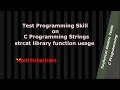 C programming question on strcat string library function usage