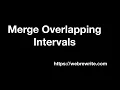 Merge Overlapping Intervals Programming Tutorials