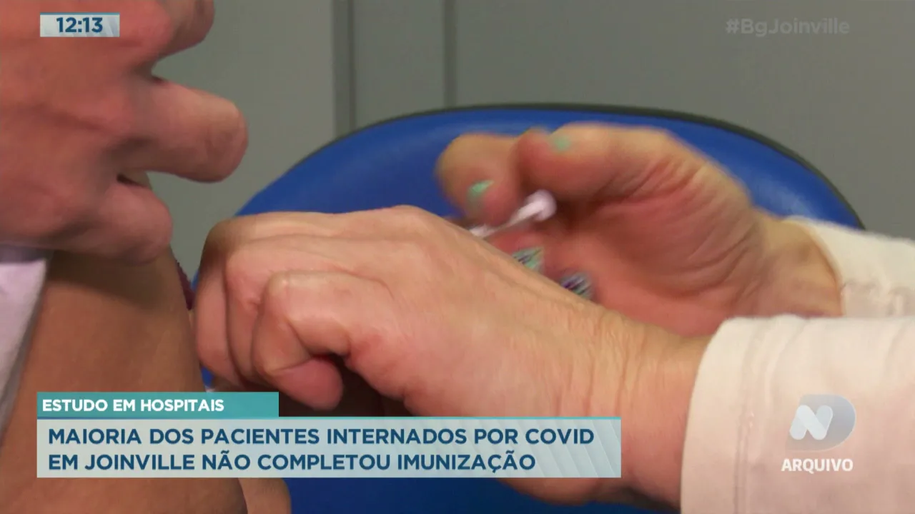 Na maioria dos pacientes internados por Covid-19 em Joinville não completou imunização