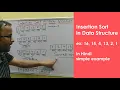 Insertion sort in data structure with example in Hindi Sorting type