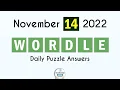 Wordle November 14 2022 Today Answer