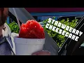 Strawberry Cheesecake Snow-cone At Pelican s Snowball