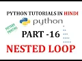 How to create Nested loop in python in hindi Pattern printing in python nested loop in python