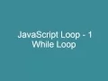 JavaScript While loop
