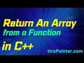How to return an Array from a Function in C