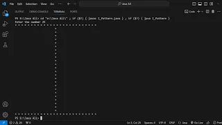 Java Program I Pattern Print User Input For Visual Studio Code VS Code