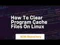 How to clear program cache files on linux