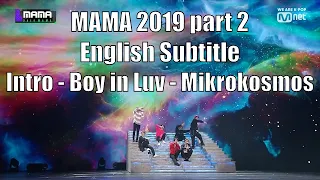 Download BTS (방탄소년단) Live at MAMA 2019 (Part 2/3) INTRO + Boy With Luv + Mikrokosmos [ENG SUB] [Full HD] MP3