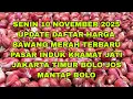 Lagu SENIN 10 NOVEMBER 2025 UPDATE DAFTAR HARGA BAWANG MERAH PASAR INDUK KRAMAT JATI JAKARTA TIMUR 