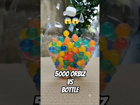 Can 5000 Orbiz Balls Blast An Water Bottle 😱  #experiment #mrnextoo #shorts