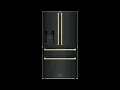 ZLINE Autograph 36 Black Steel Counter-Depth Refrigerator - Bronze Handles Luxury Kitchen Upgrade