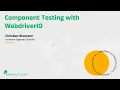 Component Testing with WebdriverIO - Christian Bromann Stateful