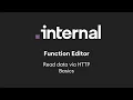 Function Editor Read data via HTTP Basics