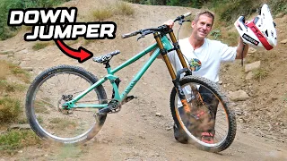 I PUT DOWNHILL FORKS ON MY JUMP BIKE - DOWN JUMPER IS BORN!