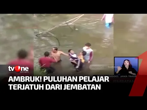 Jembatan Putus, Puluhan Pelajar di Probolinggo Terjatuh ke Sungai