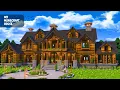Minecraft How To Build The Most Beautiful Wooden Mansion Easy to Build Tutorial