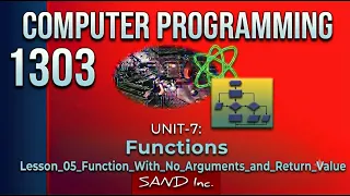 1303 Unit 07 Lesson 05 Function With No Arguments and Return Value