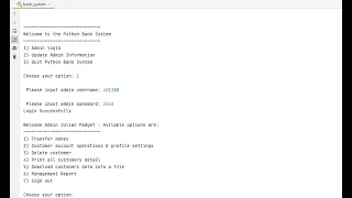 Banking System in Python Completely base in OOP Console base Program