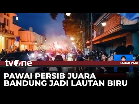 Euforia Bobotoh atas Kemenangan Persib Dirayakan Hingga Malam Hari