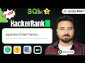 HackerRank SQL Series Earn 5 in SQL Japanese Cities Names Q-06