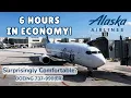 6 Hours on ALASKA AIRLINES Boeing 737-900ER - Honest Review